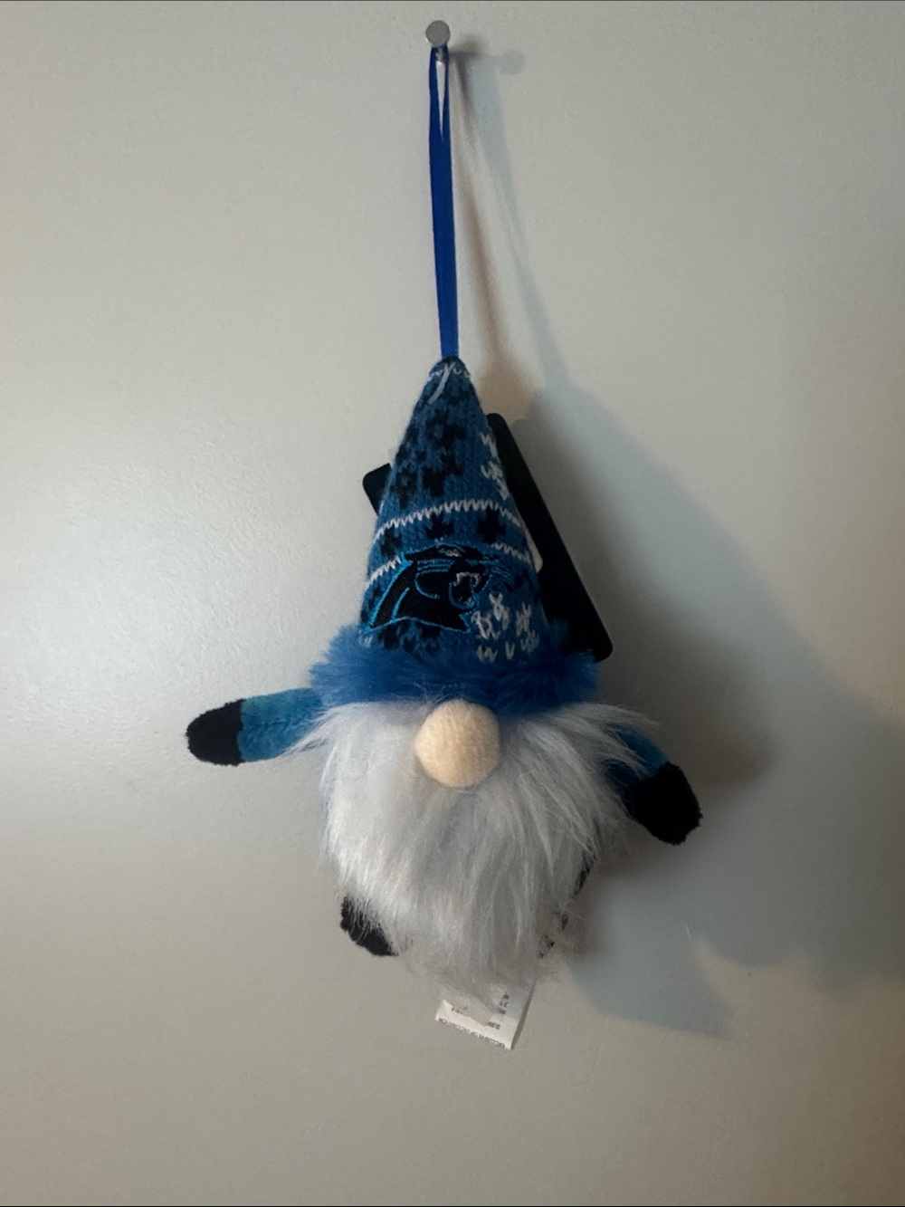 Carolina panthers Christmas Tree Holiday Ornament Plush Gnome NFL Team Logo new